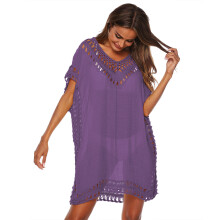Womens Swimsuit Cover Up Bikini-Cover Ups Summer-Beach Dresses for Swimwear Purple