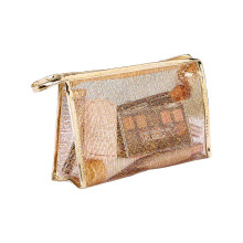 Portable Waterproof PVC Clear Transparent Zipper Pouch Toiletry Travel Organizer Coffee