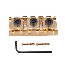 Guitar String Locking Nut with Mounting Screws and Wrench for Tremolo Bridge Gold