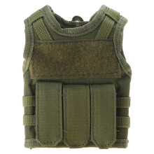 Molle Drink Bottle Vests Miniature Molle Vest Adjustable Shoulder Straps Green