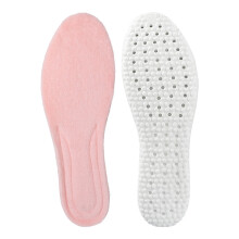 Warm Feet Thermal Insoles Highly Elastic Breathable Cotton Insoles Unisex 37 to 38 Pink
