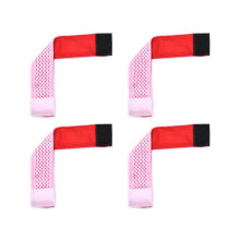 Soccer Sleeve Tie with Hook & Loop Fasteners Sleeve Strap for Boy Pink and red 4 pieces