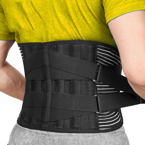 Back Support Belt Lumbar Back Brace Support Straps Adjustable Waist Support Belt L