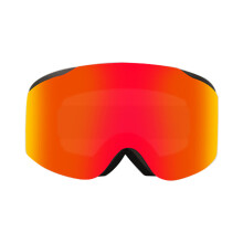 Magnetic Ski Goggles Double Layers Snow Goggles Anti-fog Snowboard Black frame red film