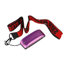7 Holes Harmonica Mouth Organ Harp Gifts for Kids, Friend and Beginner B flat purple