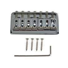 7 String Guitar Fixed Hardtail Bridge Top Load Tailpiece for Electric Guitar Silver