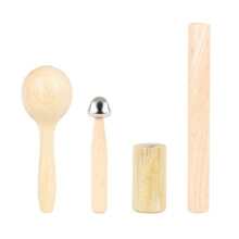 4Pcs Wood Percussion Instruments, Preschool Learning Set Christmas Birthday Gift