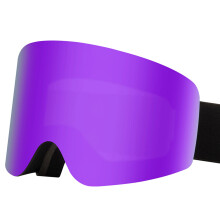 Ski Goggles Magnetic Snow Goggles Anti-fog Snowboard Goggles for Black frame purple f