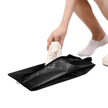 Waterproof Shoes Storage Bag with Sturdy Zipper Portable Shoe Organizer Black Color