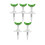 Golf ball cup accessory set with guides for steady placement Green 1