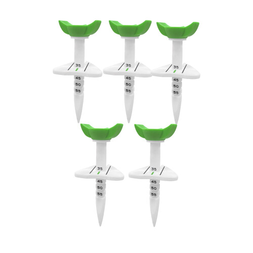 Golf ball cup accessory set with guides for steady placement Green