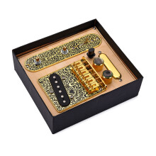 6-Strings Saddle Bridge Plate, 3 Way Switch Control Plate Guitar Neck Pickup Set