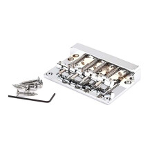 4 String Bass Hardtail Bridge for w/Screws & Wrench Bass Guitar Bridge Replaceme