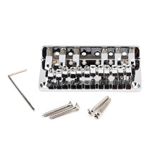 6 String Roller Saddle Electric Guitar Bridge Fixed Hardtail Guitar Bridge