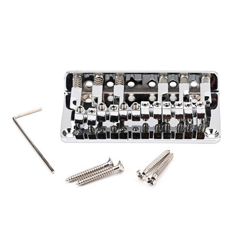 6 String Roller Saddle Electric Guitar Bridge Fixed Hardtail Guitar Bridge