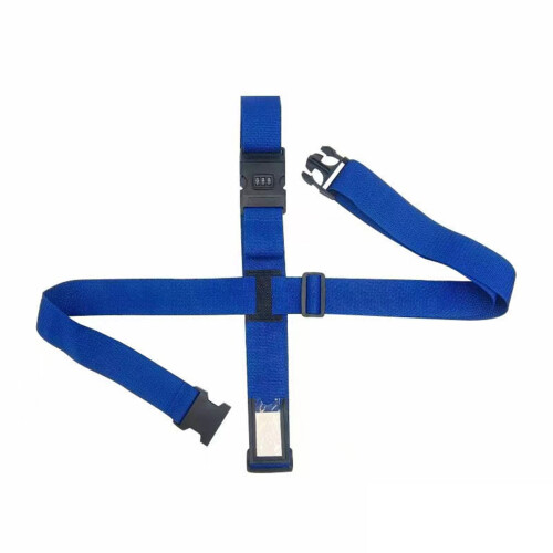 Luggage Suitcase Strap Adjustable Suitcase Belt Sturdy Baggage Strap Belts Gift Blue