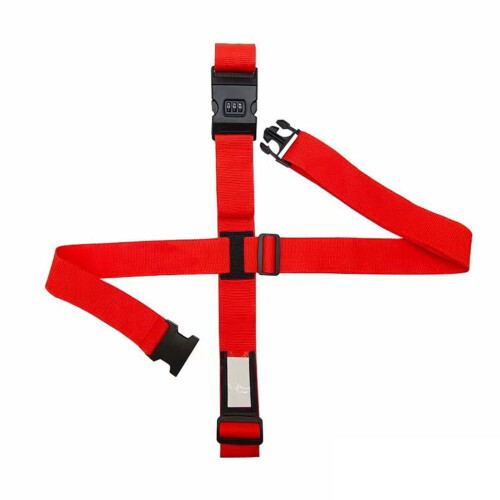 Luggage Strap Adjustable Suitcase Belts Practical Luggage Suitcase Straps Gift Red