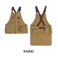 Multifunctional Working Apron Outdoor Camping Chef Apron Vest Cooking Apron Vest Khaki