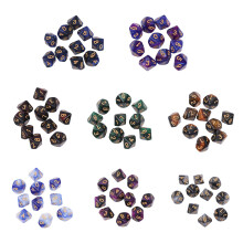 10pcs 10 Sided Dice D10 Polyhedral Dice for Table Game for Pub Club Game 8