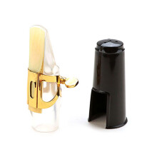 Alto Saxophone Plastic Mouthpiece with Cap Metal Buckle Reed Kit Easy to Use