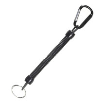 Elastic Retention Rope Safety Spring Lanyard Rope Keyring Chain Accessories Black