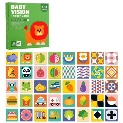 Baby Visual Stimulation Card High Contrast Baby Flashcard Sensory Development SET 3