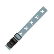 Pack of 2 Orange Suitcase Straps with Password Lock Travel with Peace of gray airplane