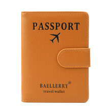 Fashionable Simple Plane Passport Cover for Weddings Travel Card Holder Gift Brown