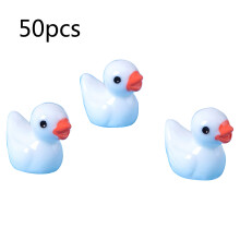 Mini Resin Ducks Miniature Ornament Tiny Ducks for Diy Garden Dollhouse Supplies White
