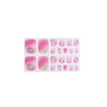 Adhesive Toe Nail Sticker Tips Full Cover Toe Nail Art Foot Decal for Women Style ZF0265