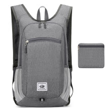 Unisex Hiking Backpack Foldable Daypack Lightweight Hiking Backpack for Running Light Grey