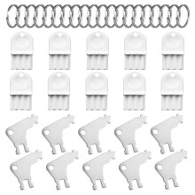 20 Stuks Papieren Handdoekdispensersleutel, Plastic en Metalen Toiletrolhouder Dispensersleutelvervanging met 20 Sleutelhangers