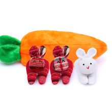 Bunnies in Carrot Purse Hide-and-Seek Bunnies in Carrot Pouch Easter Bunny Red red white