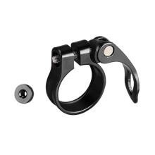 Aluminum Alloy Bike Seat Post Clamp Quick Release Seatpost Tube Clip for Bikes Black