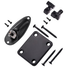 Guitar String Tree Retainer with Mounting Screws for Broken or Dirty Plates Black