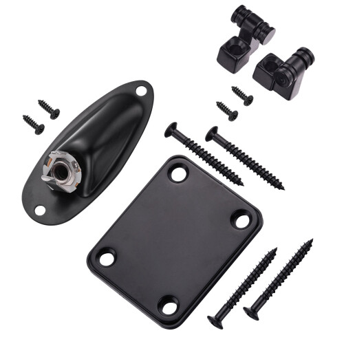 Guitar String Tree Retainer with Mounting Screws for Broken or Dirty Plates Black
