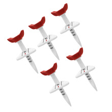 Golf ball rest set with visible height guides for range practice Red