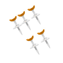 Golf ball rest set with visible height guides for range practice Orange
