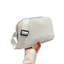 Crossbody Waist Pack Solid Color Fanny Pack Fashion Trendy Belt Bag Sports Bag White