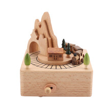 YP1520 Holz Musikbox Eisenbahn Deko Geschenk