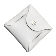 Leather Coin Pouch Change Holder Small Money Pouch Mini Wallets Storage Bag White