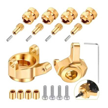 Wheel Hexs Hubs Extension SCX24 Wheel Hubs Rc Wheel Hubs For SCX24 AXI90081 Gold