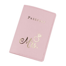Passport Holder Cover Wallet PU Leather Card Case Travel Card Pouch Wedding Gift Pink