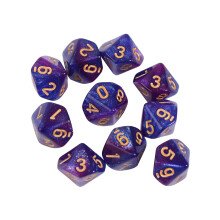Multi-color 10pcs 10 Sided Dice D10 Playing RPG Party Game Polyhedral Dices 2