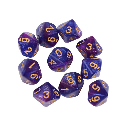 Multi-color 10pcs 10 Sided Dice D10 Playing RPG Party Game Polyhedral Dices 2