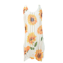 Women's Crochet Beach Bikini Cover Up Tie Dye Dress Shirt Crochet Bikini Pientellate S