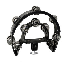 Mountable Tambourine with Mounting Eye Bolt Drum Kits Accessories Durable black