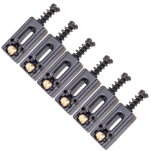 6 Pcs Guitar Bridge Roller Saddles Electric Guitar Replacement Bridge Saddle Black