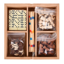 Chess Checker Set Tabletop Game Indoor Family Party Supplies 5-in-1 Chess Set