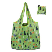 Stylish Bag Foldable Shopping Bag Lightweight Handbag Tote Perfect for Daily green forest